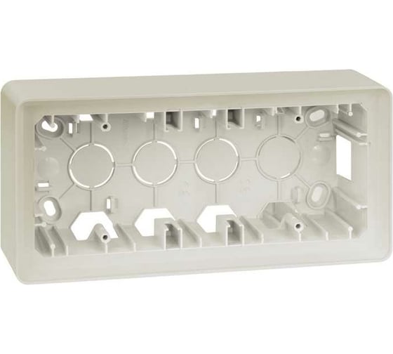 Изображение товара Монтажная коробка для накладного монтажа Simon, 3 поста, S82 Detail, слоновая кость 8200770-031