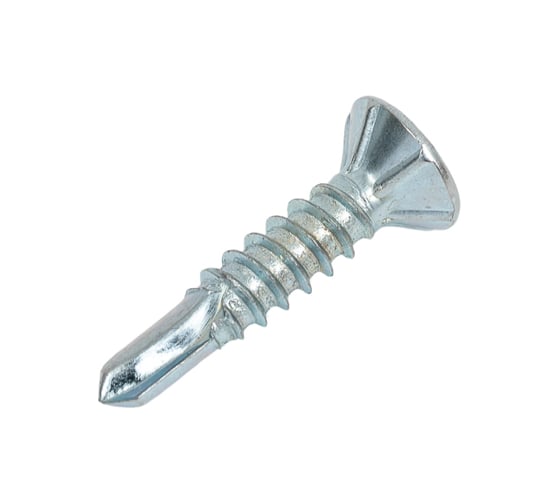 Изображение товара Саморез оконный ЖЕСТЬ со сверлом, белый цинк, 3,9x19 мм, 25 шт., европодвес УТ-00008952