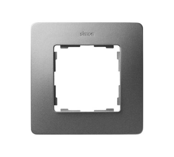 Изображение товара Декоративная рамка Simon Original, S82 Detail, 1 пост, алюминий, цвет основания - чёрный 8200610-293