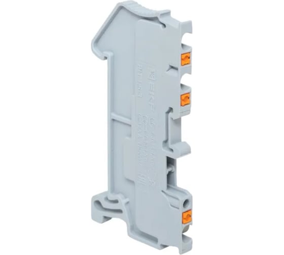 Изображение товара Клеммная колодка пружинная EKF 1,5 Push-in 3 вывода серая PIT-1,5-3
