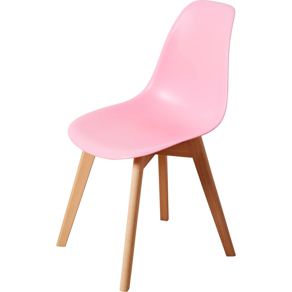 Изображение товара Пластиковый стул DERSTUHL Grand Wood Eames розовый скандинавский стиль