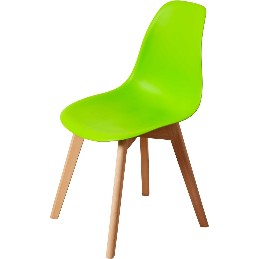 Изображение товара Комплект пластиковых стульев DERSTUHL Grand Wood Eames 4 шт салатовый