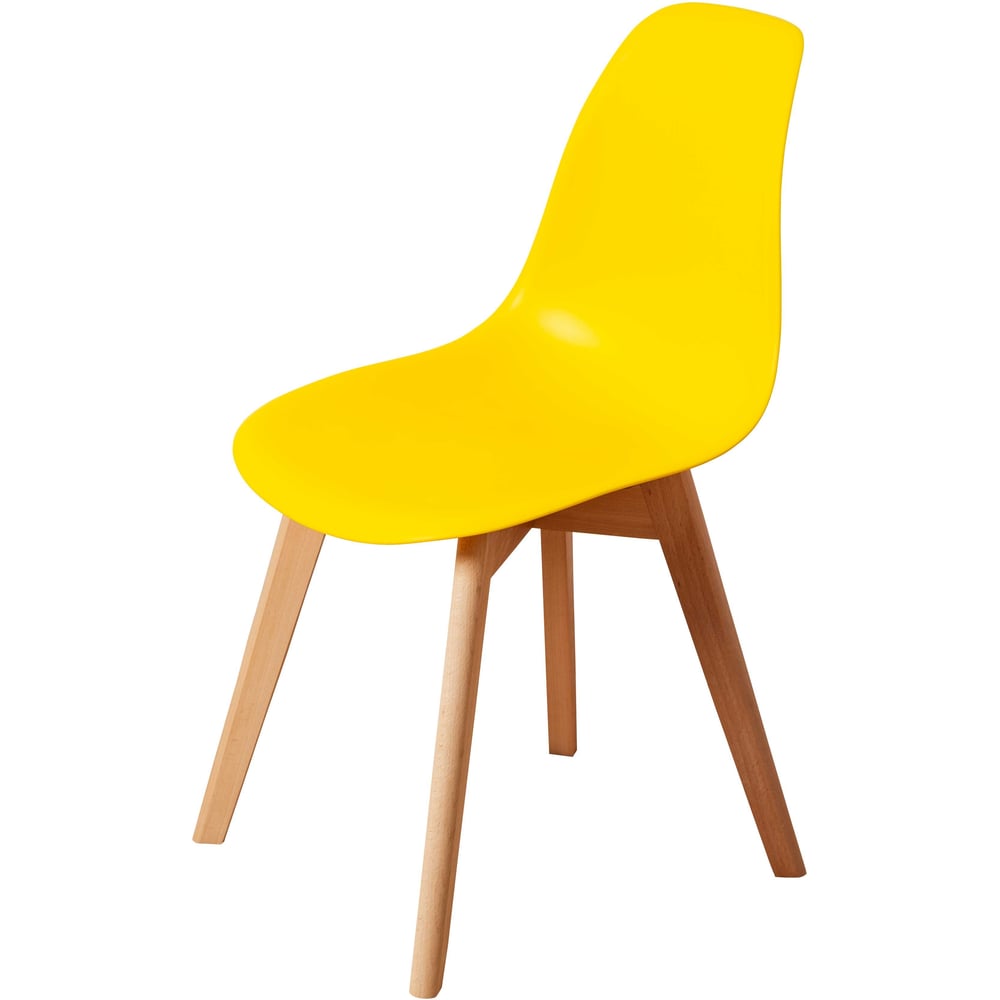 Изображение товара Комплект пластиковых стульев DERSTUHL Grand Wood Eames лимон 2 шт скандинавский стиль