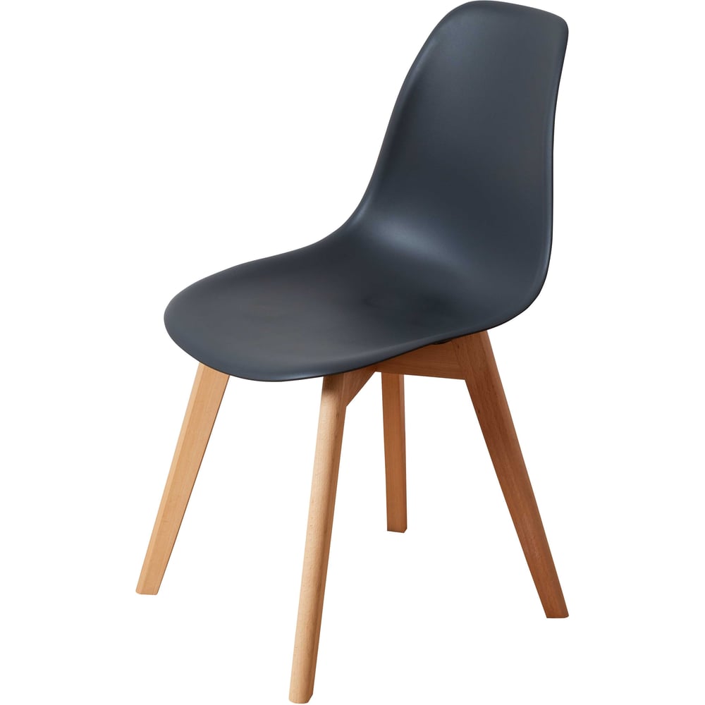 Изображение товара Комплект пластиковых стульев DERSTUHL Grand Wood Eames 2 шт темно-серый