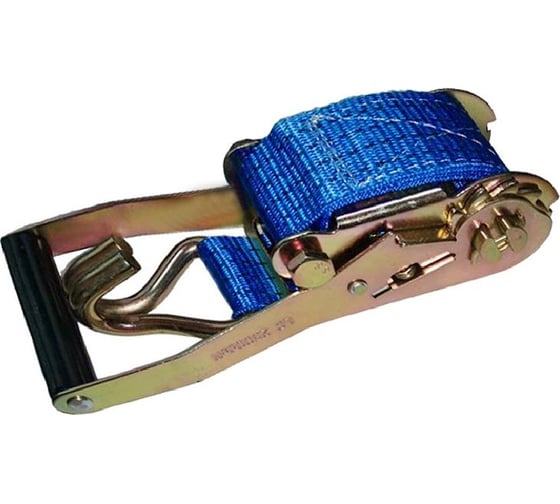 Изображение товара Механизм стяжки крепления груза ДАЛИ-авто 2,5-5 т с СИНЕЙ лентой 0,3 м и крючком DA-02443