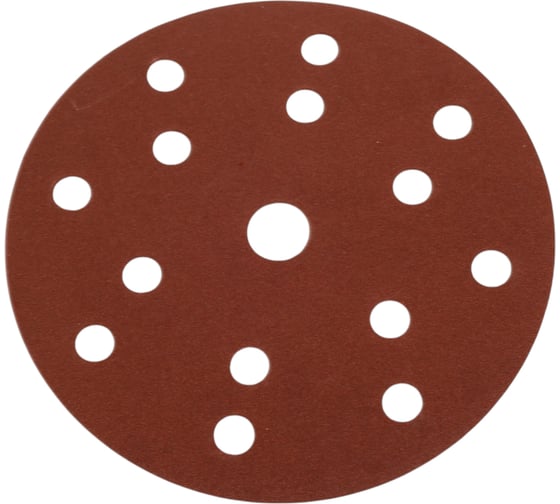 Изображение товара Шлифовальный круг 150 мм, Р180, 15 отверстий, красный, 10 шт Vitatools R-150-P180-10-15