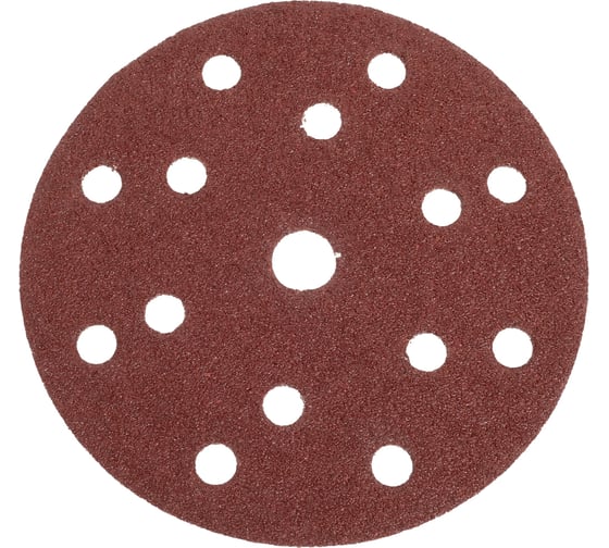 Изображение товара Шлифовальный круг 150 мм, Р40, 15 отверстий, красный, 10 шт Vitatools R-150-P40-10-15
