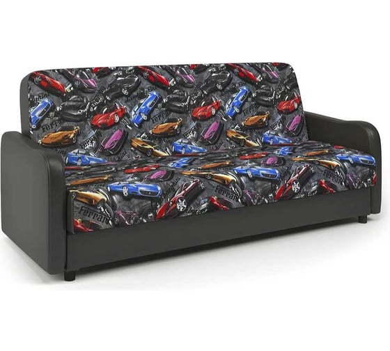 Изображение товара Диван-книжка Шарм Лига М Машинки и экокожа шоколад 903021048