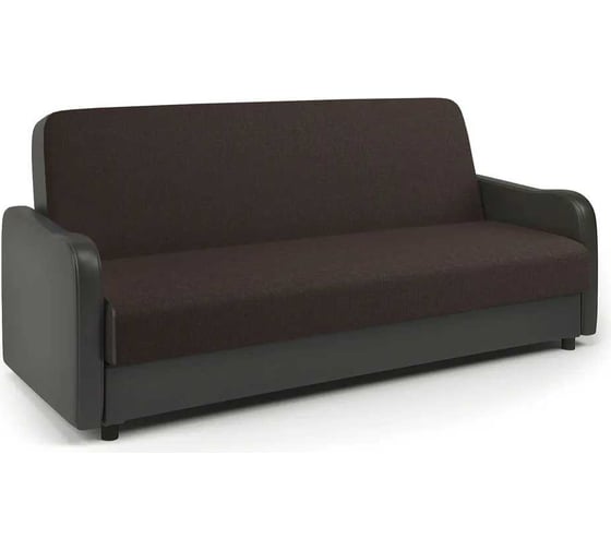 Изображение товара Диван-книжка Шарм Лига М рогожка и экокожа шоколад 903021051