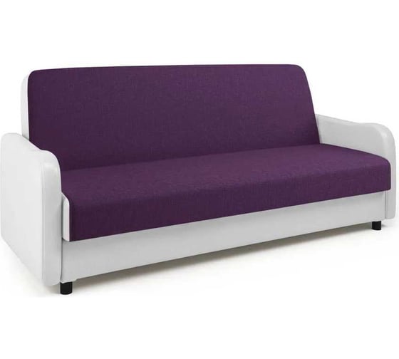 Изображение товара Диван-книжка Шарм Лига М фиолетовая рогожка и белая экокожа 903021058