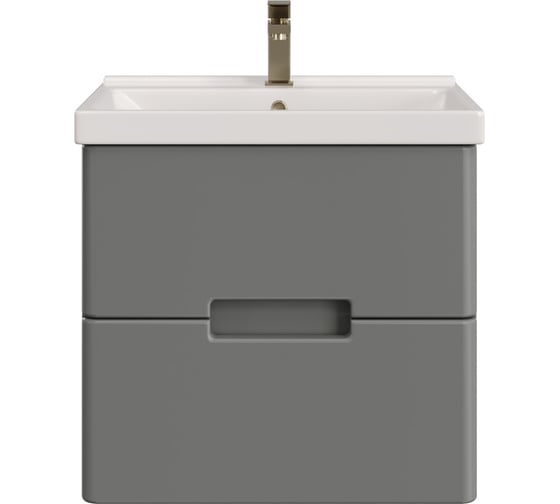 Изображение товара Тумба с раковиной RUVANN YUVA 50 + Фест 50 в ванную, подвесная Т.YUVA.П-50П-KIT-FES