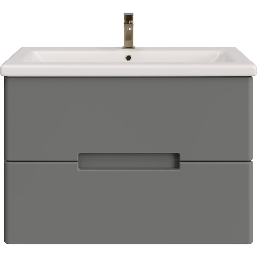 Изображение товара Современная тумба с раковиной RUVANN YUVA 80 + Como 80 белая для ванной