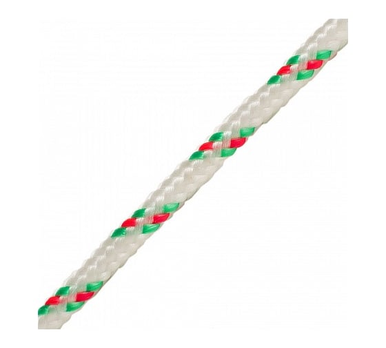 Изображение товара Плетеный шнур Tech-Krep ПП 10 мм с сердечником, 24-прядный, высокопрочный, цветной, 50 м 140311