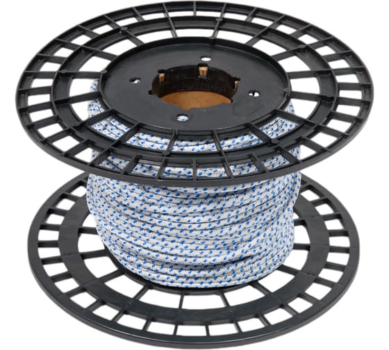 Изображение товара Плетеный шнур Tech-Krep ПП 5 мм с сердечником, 16- прядный, высокопрочный, цветной, 100 м 140308