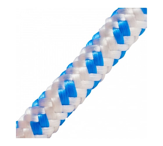 Изображение товара Плетеный шнур Tech-Krep ПП 6 мм с сердечником, 16-прядный, высокопрочный, цветной, 100 м 140309