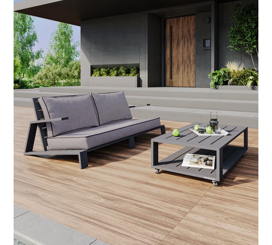 Изображение товара Набор садовой мебели GreenWeen KORFU, цвет LAVA 2 предмета: диван, столик, GW-AL-KORFU-LAVA-S2A