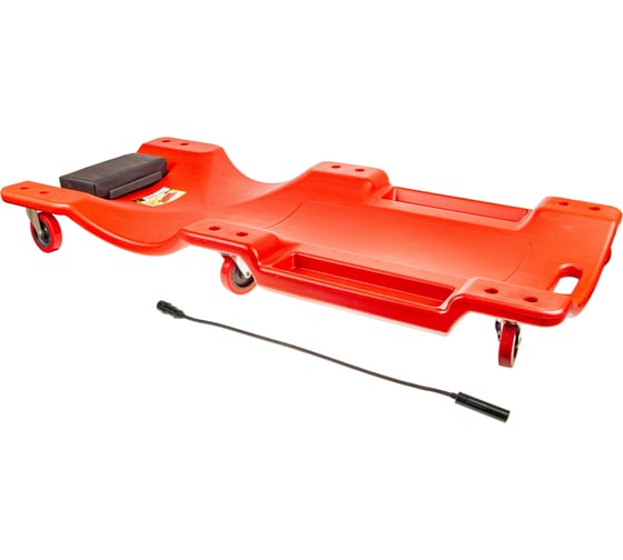 Изображение товара Лежак ремонтный пластиковый на 6-ти колесах (920 430 115мм) с подсветкой (батарейки LR44x4шт) Эврика ER-64202 404453