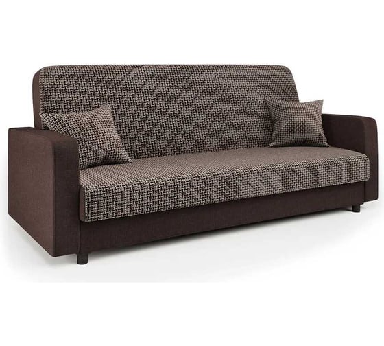 Изображение товара Диван-книжка Шарм Мелодия 120 Корфу коричневый и рогожка шоколад 33070584