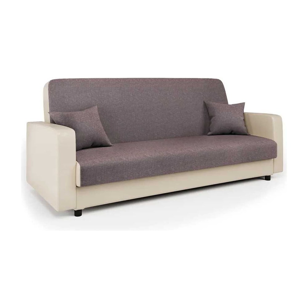 Изображение товара Диван-книжка Шарм Мелодия с рогожкой и экокожей, современный дизайн