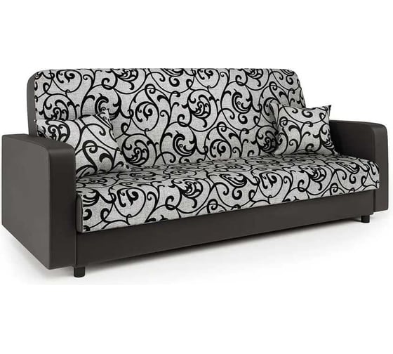 Изображение товара Диван-книжка Шарм Мелодия 120 Мальта узор и экокожа шоколад 33070588