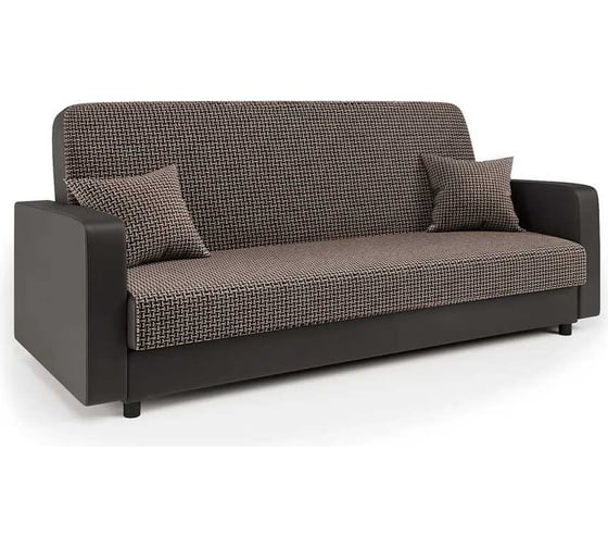 Изображение товара Диван-книжка Шарм Мелодия 140 Корфу коричневый и экокожа шоколад 33070601