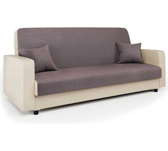 Изображение товара Диван-книжка Шарм Мелодия 140 рогожка латте и экокожа беж 33070604