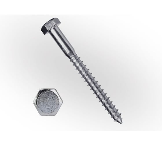 Изображение товара Болт сантехнический ЖЕСТЬ DIN 571, 6x110 мм, 2 шт., европодвес УТ-00006200