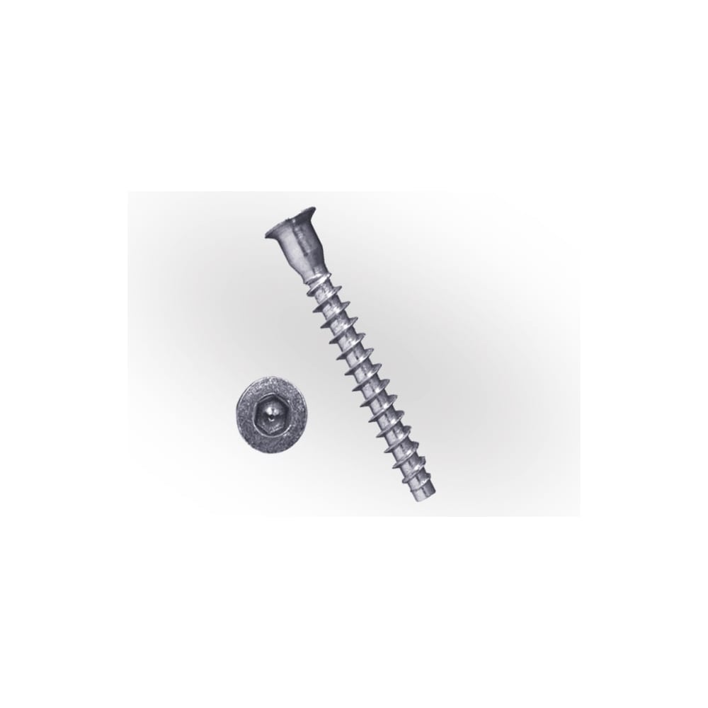 Изображение товара Винт-конфирмат ЖЕСТЬ с шестигранником 50 мм белый цинк 10 шт