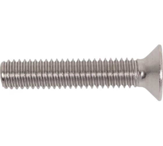 Изображение товара Винт ЖЕСТЬ DIN 965, потайн. головка, нерж., М6x30 мм, А2, 6 шт., европодвес УТ-00001970