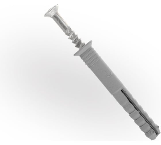 Изображение товара Дюбель-гвоздь ЖЕСТЬ нейлон, 6x80 мм, потайн. манжета, 30 шт., контейнер 280 мл УТ-00009542