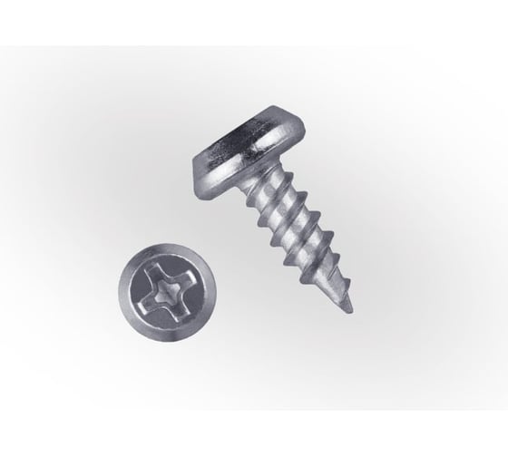 Изображение товара Саморез ЖЕСТЬ "клоп " острый, оцинкованный, 3,5x9,5 мм, 1000 шт., контейнер 500 мл УТ-00002399