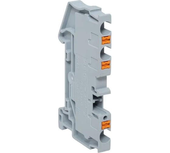 Изображение товара Клеммная колодка пружинная EKF 4 Push-in 3 вывода серая PIT-4-3