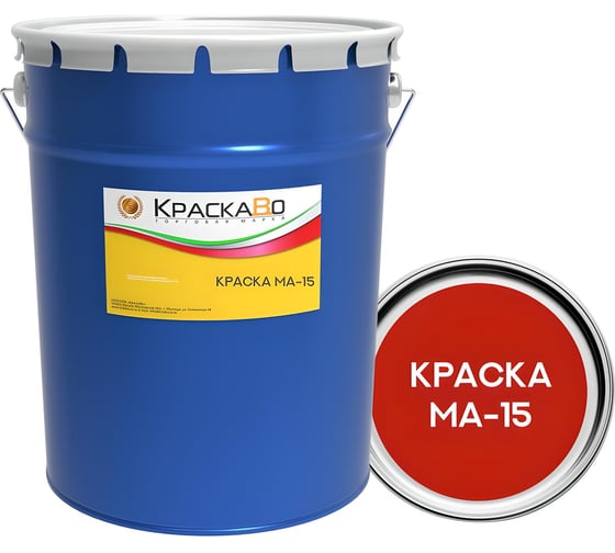 Изображение товара Краска КраскаВо МА-15 красная 25 кг 4620105772877