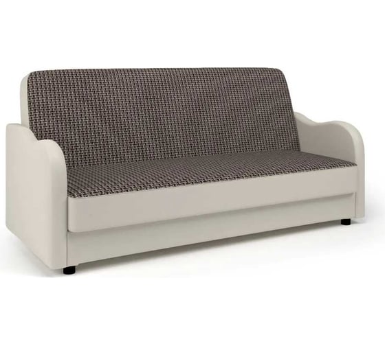 Изображение товара Диван-книжка Шарм Классика В 140 Корфу коричневый и экокожа беж 33070572