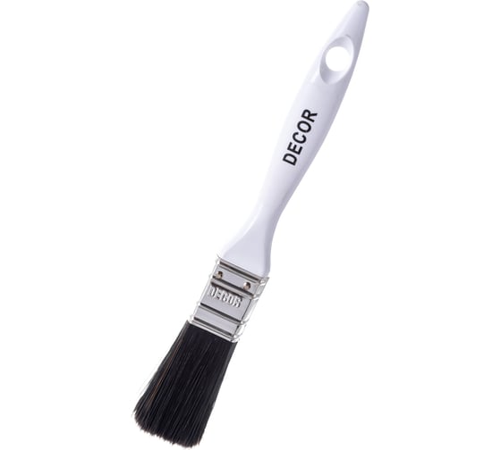 Изображение товара Кисть DECOR PROFI для грунта 25х15 мм, черная синтетическая щетина, пласт. ручка 780-025