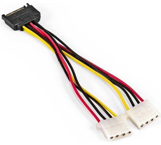 Изображение товара Кабель питания ExeGate SATA EX-CC-SATAM2MF 15pin M/2xMolex F 294795