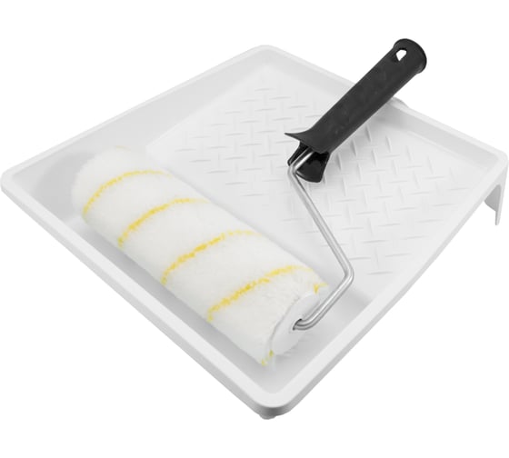 Изображение товара Набор DECOR задорный: ванночка 260х290 мм валик 180 мм, бюгель 6 мм, ворс 12 мм, полиамид 670-8882