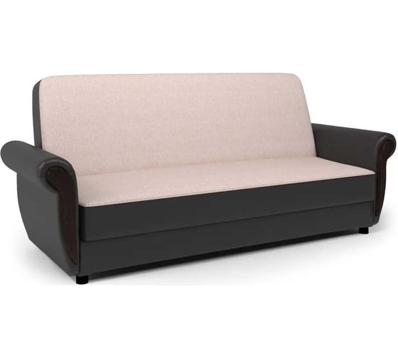 Изображение товара Диван-книжка Шарм Классика М 140 шенилл беж и экокожа шоколад 33070581