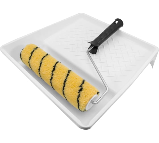 Изображение товара Набор DECOR Универсальный Ванночка 320x350 мм Валик 180 мм, бюгель 6 мм, ворс 11 мм, полиакрил тигр 670-5240