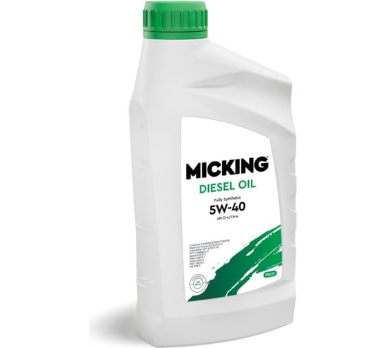 Изображение товара Моторное масло Micking Diesel Oil PRO1 5W-40 синтетическое API CI-4/CH-4 для дизельных двигателей 1л M1155
