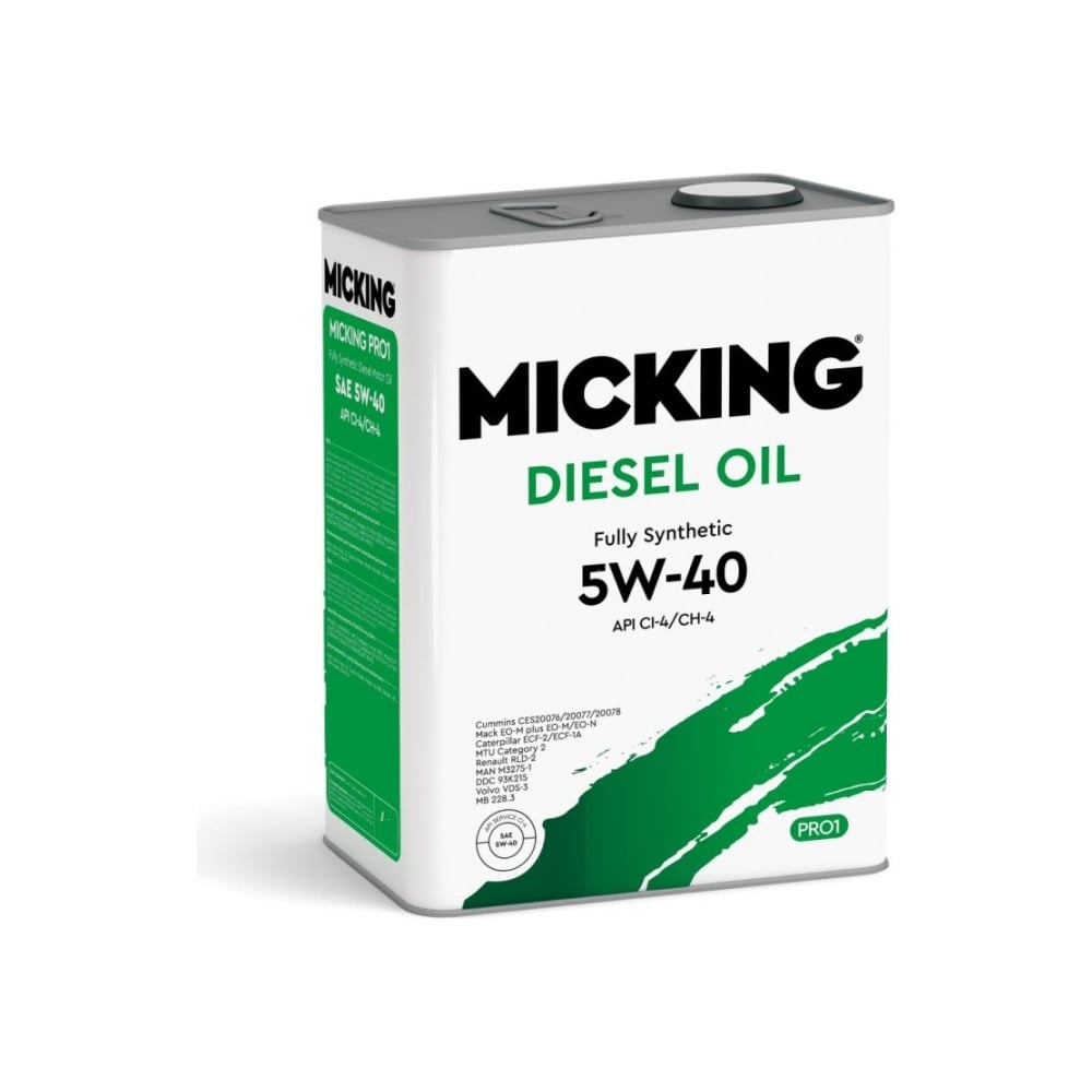 Изображение товара Моторное масло Micking Diesel Oil PRO1 5W-40 синтетика 6л