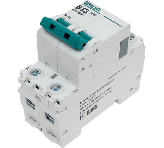 Изображение товара Автоматический выключатель Dekraft ВА101-1Р+N-013А-B 11165DEK