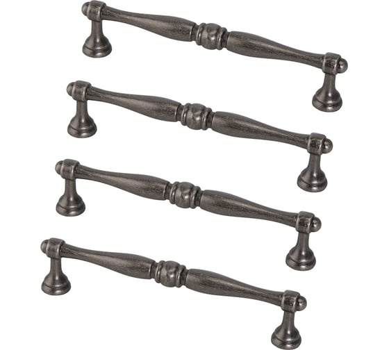 Изображение товара Комплект из 4 шт. Kerron ручка-скоба 128 мм RS-097-128 BAZ, чернённый старинный цинк SET4(RS-097-128 BAZ)