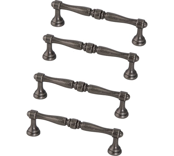 Изображение товара Комплект из 4 шт. Kerron ручка-скоба 96 мм RS-097-96 BAZ, чернённый старинный цинк SET4(RS-097-96 BAZ)