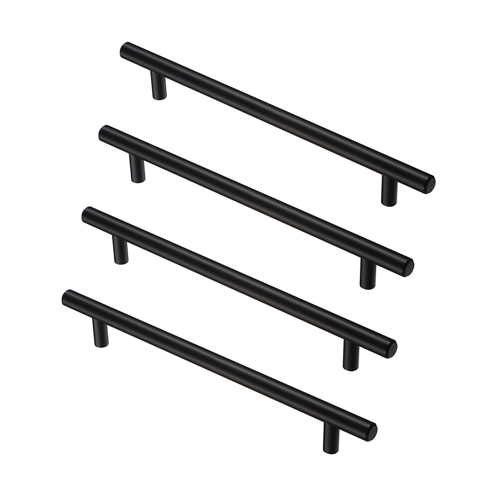 Изображение товара Комплект из 4 шт. Kerron ручка-рейлинг Ø12 мм, R-3020-192 BL, матовый черный SET4(R-3020-192 BL)