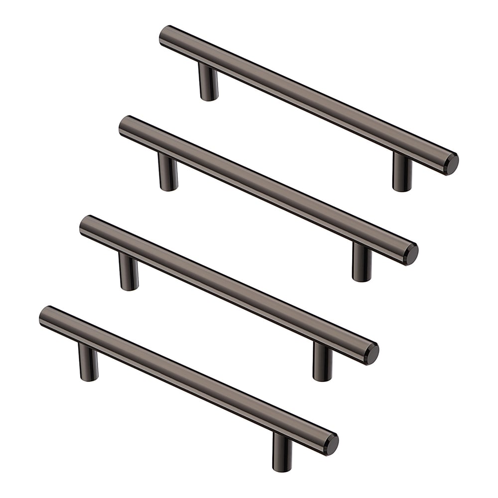 Изображение товара Комплект из 4 шт. Kerron ручка-рейлинг Ø12 мм, 128 мм, черный хром, R-3020-128 BN SET4(R-3020-128 BN)