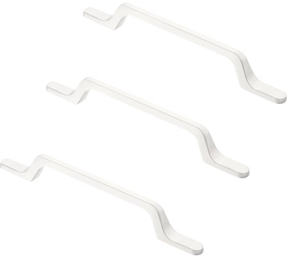 Изображение товара Комплект из 3 шт. Kerron ручка-скоба 128 мм S-2430-128 WT, матовый белый SET3(S-2430-128 WT)