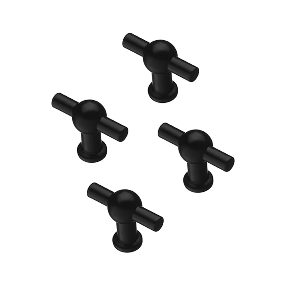 Изображение товара Комплект из 4 шт. Kerron ручка-кнопка, матовый черный, K-1140 BL SET4(K-1140 BL)