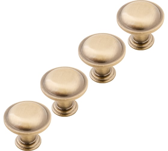 Изображение товара Комплект из 4 шт. Kerron ручка-кнопка RK-015 AB, античная бронза SET4(RK-015 AB)