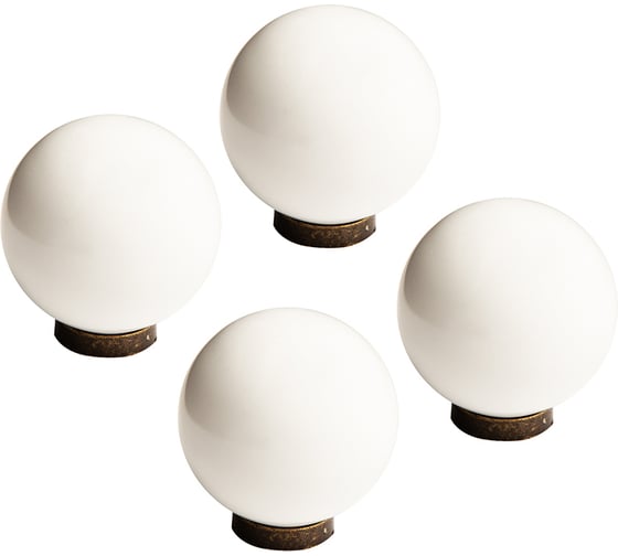 Изображение товара Комплект из 4 шт. Kerron ручка-кнопка, белая керамика, KF12-11 SET4(KF12-11)